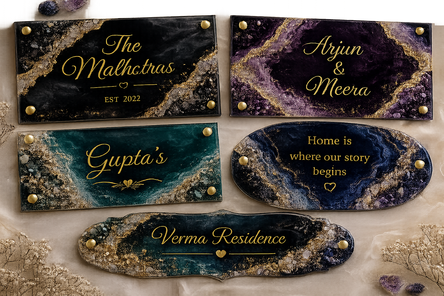 Geode Luxe Name Plaques - 8